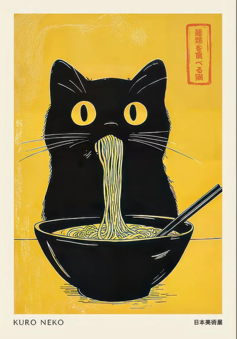 KURO Neko - Nodle Cat pellicola backlit da muench benjamin