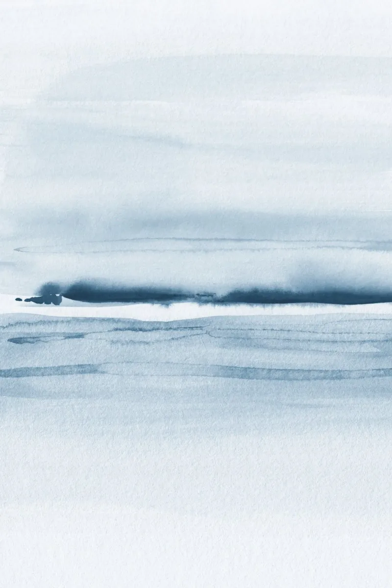 Blaue Meereswellen Diptychon 1/2 Hahnemühle von NouveauPrints