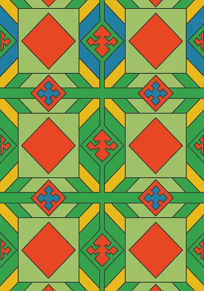 abstract tile line vector canvas by oneway