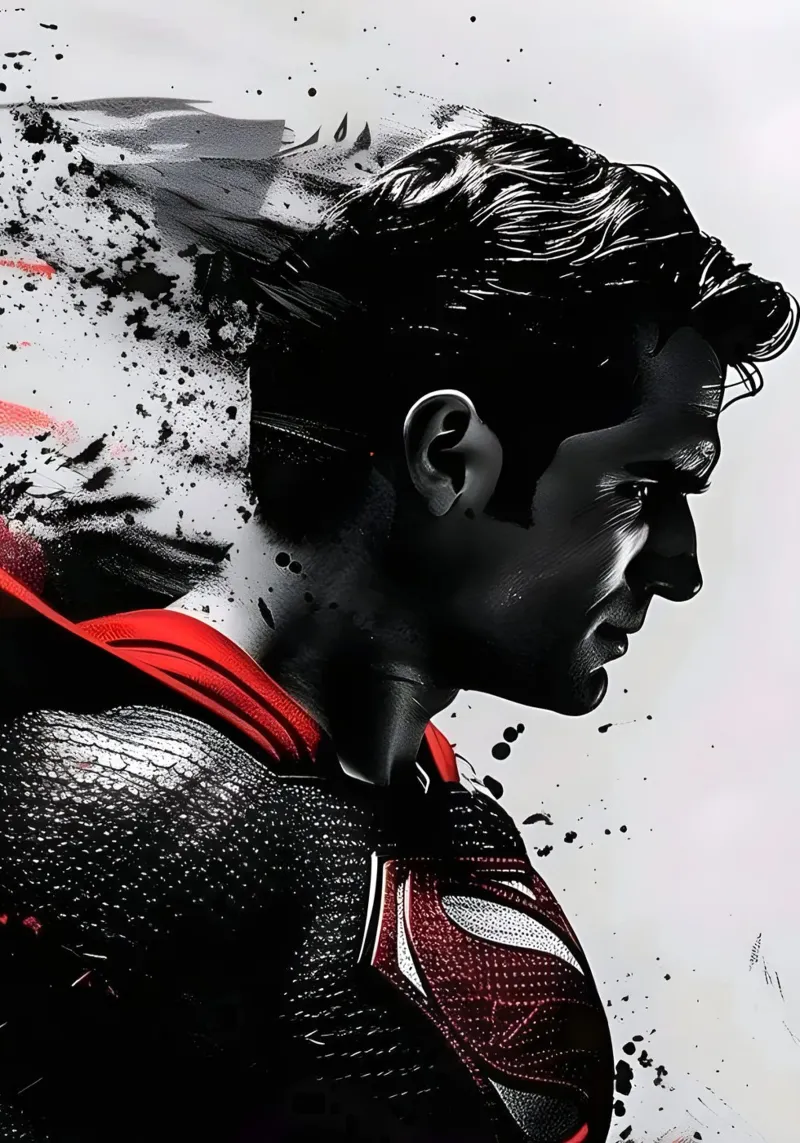 superman alluminio dibond da Low poly art