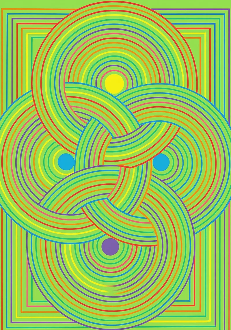 abstract webbing circle lines vector canvas by oneway