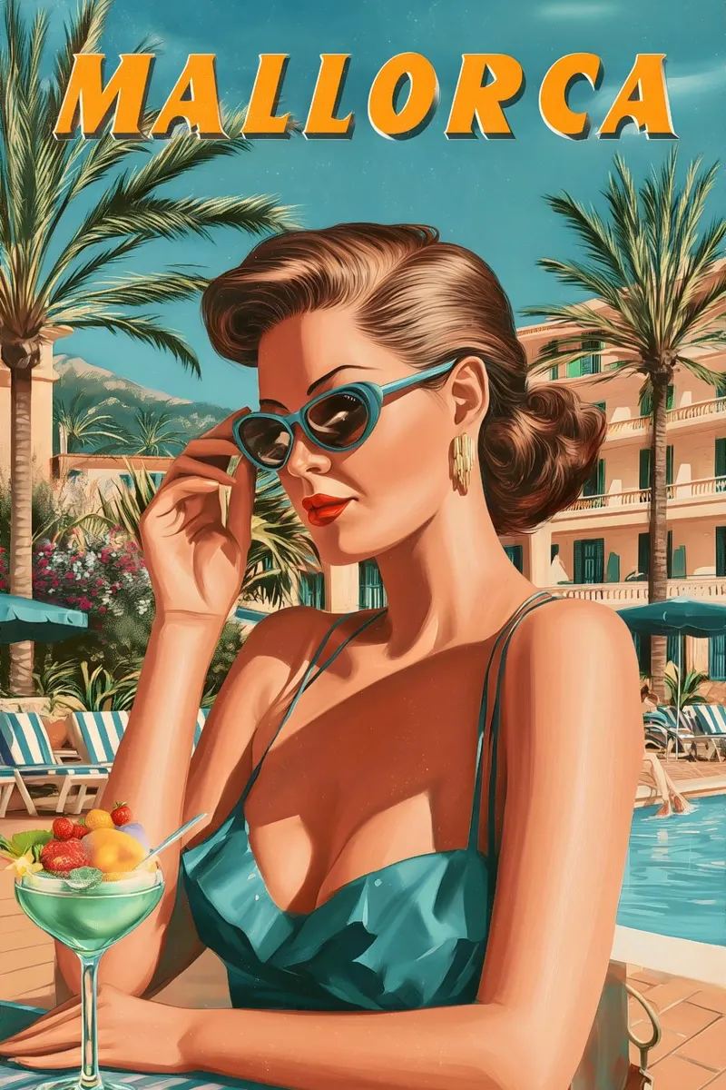Maiorca anni '50 plexiglass da Vintage Travel Art