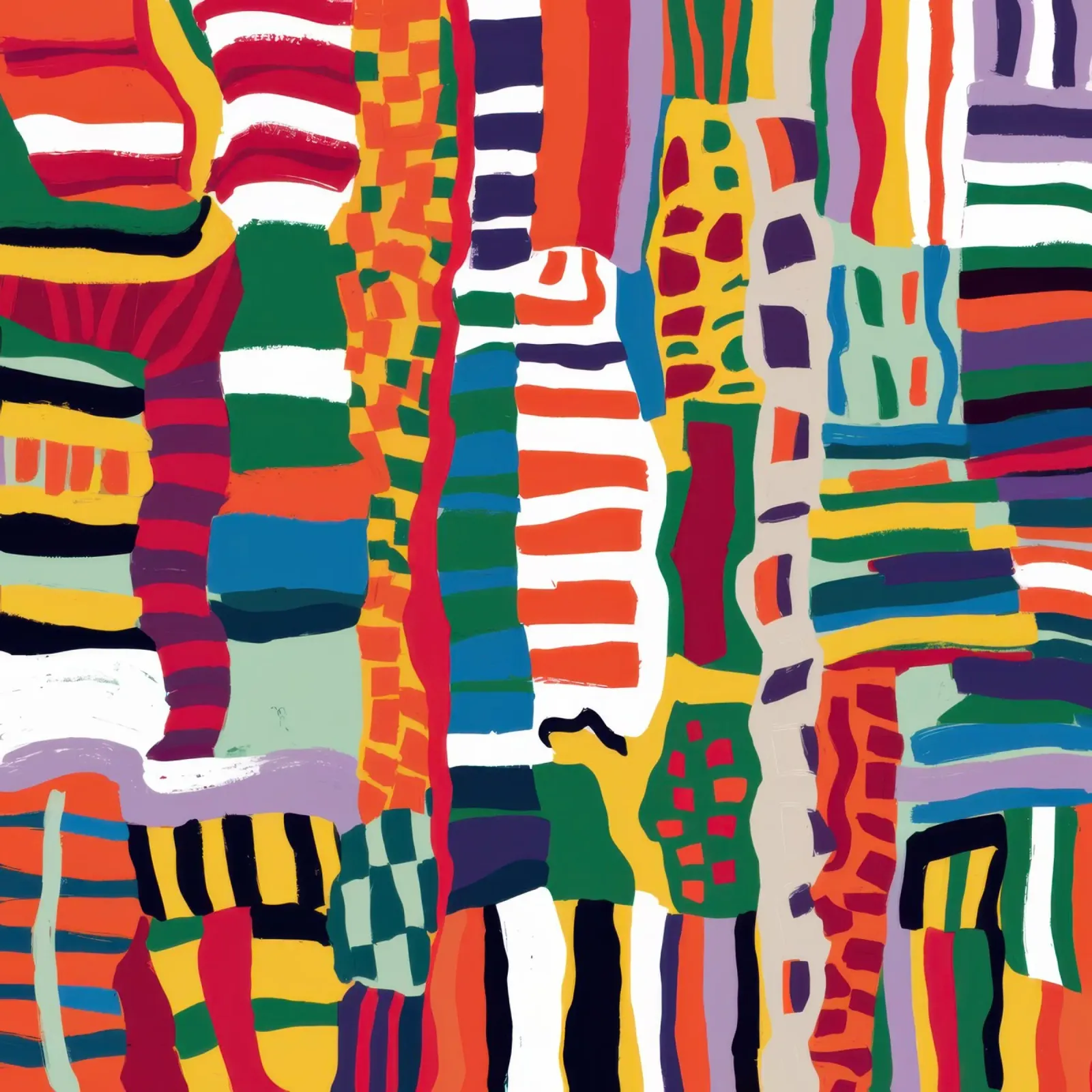 Chromatic Totem Pattern canvas by Arcane Lines
