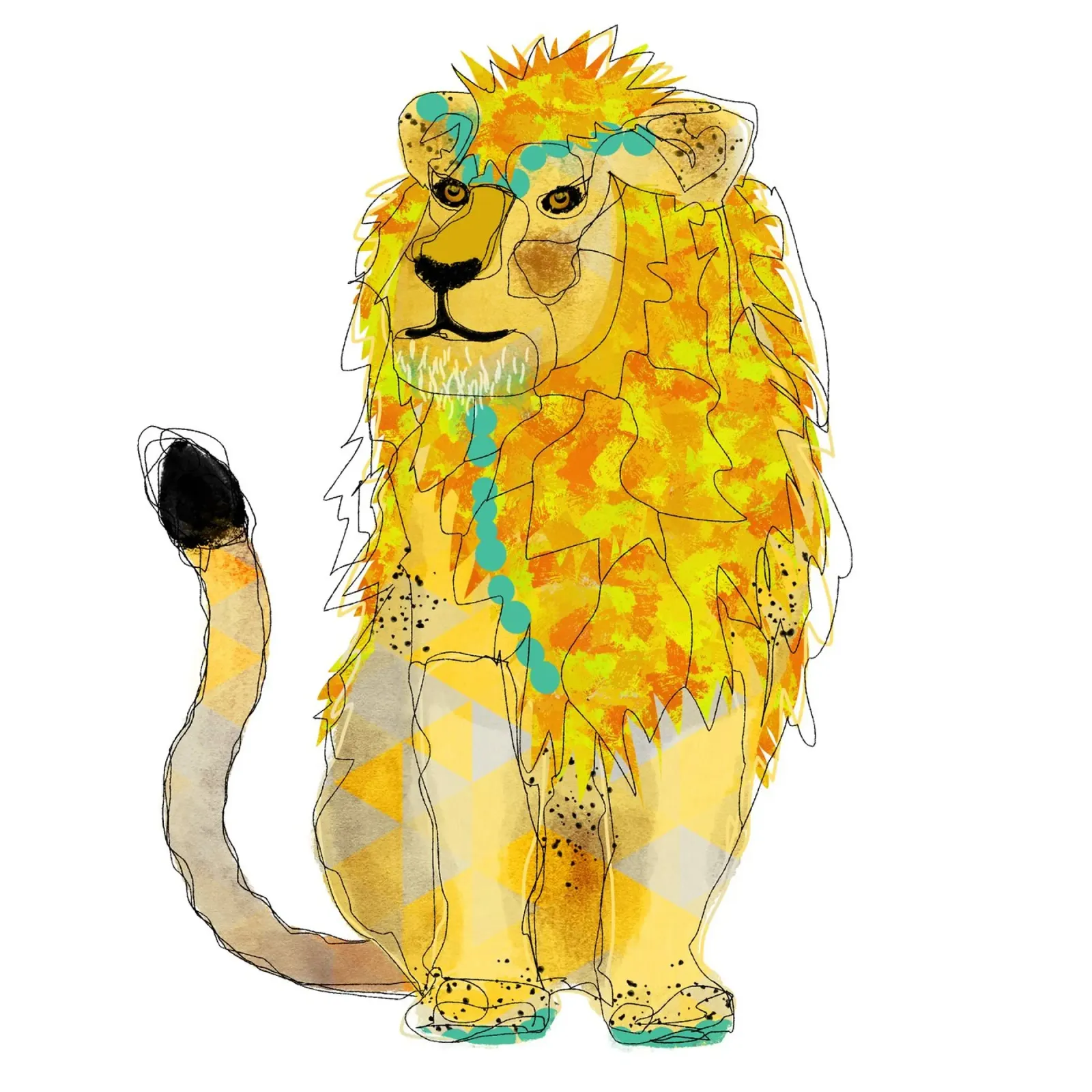 The Animal Royals - King Leonid Hahnemühle von DesignDoula Illustration