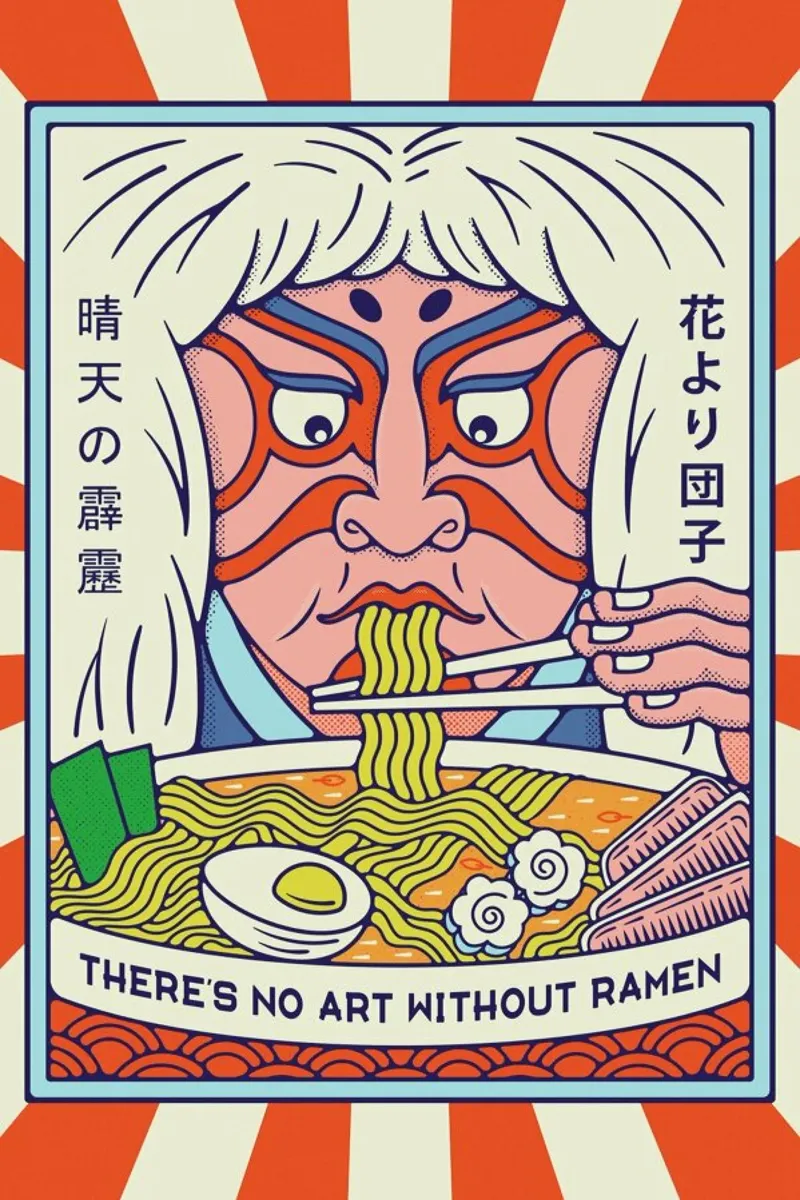 No Ramen No Art poster con telaio in plastica da daylight design studio