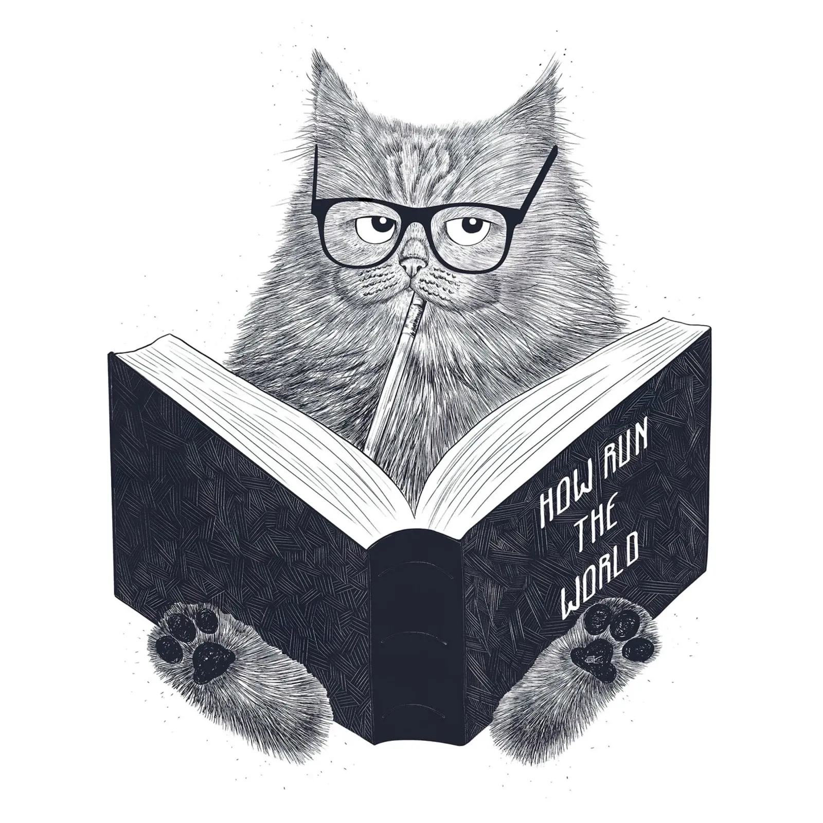 Reading Cat pellicola backlit da lennytravers
