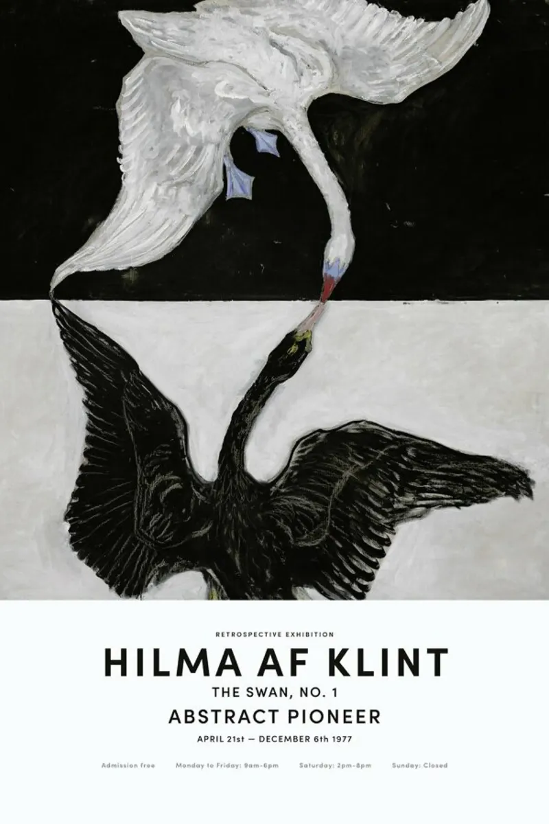 Hilma af Klint - The Swan, No. 1 II tela da Vintage by JUNIQE