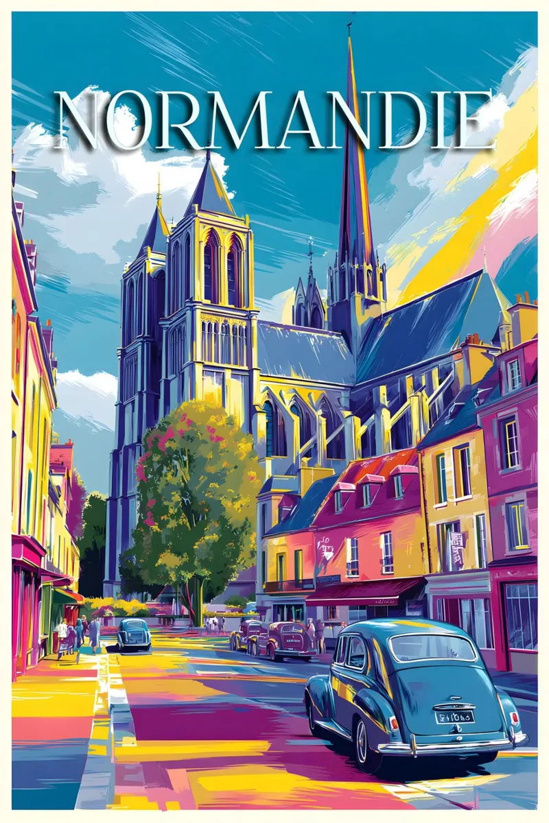 Experience Normandy canvas with Floater frame by M-Ulrich-Digital Art