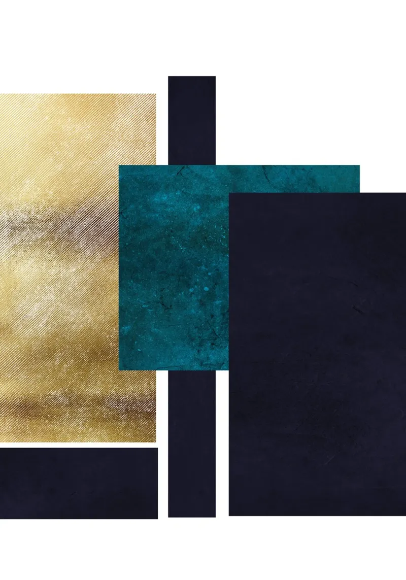 abstract geometric square feeling 2 alluminio dibond da vintageshop