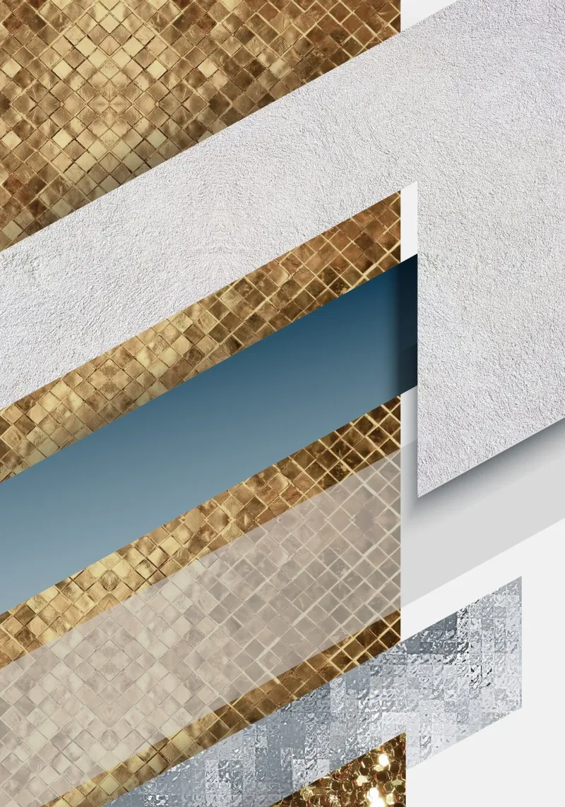 shimmering golden geometric abstract pellicola backlit da vintageshop