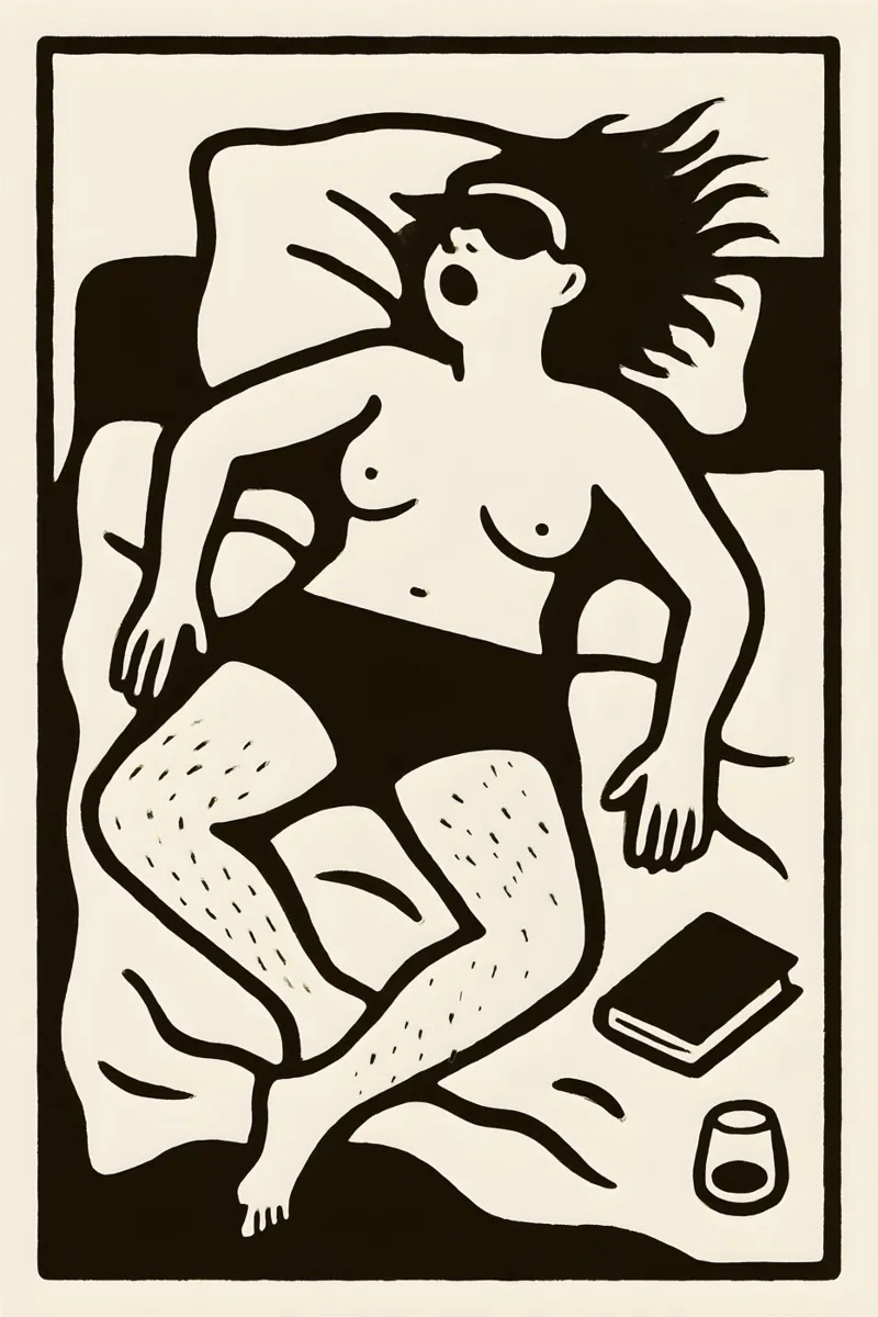 Linocut femminista Radical Rest poster da Free by Design