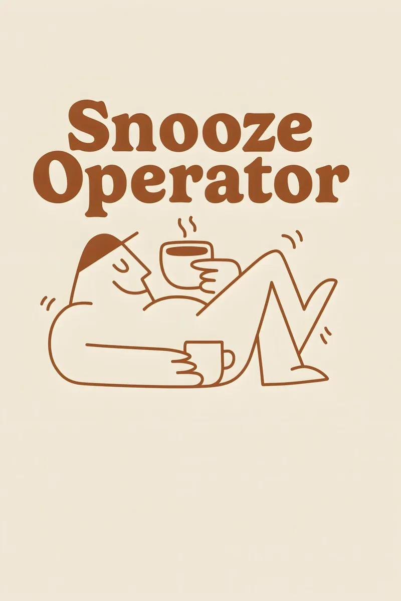 Snooze Operator – Caffeine First, Action Later canvas by Art.Piece