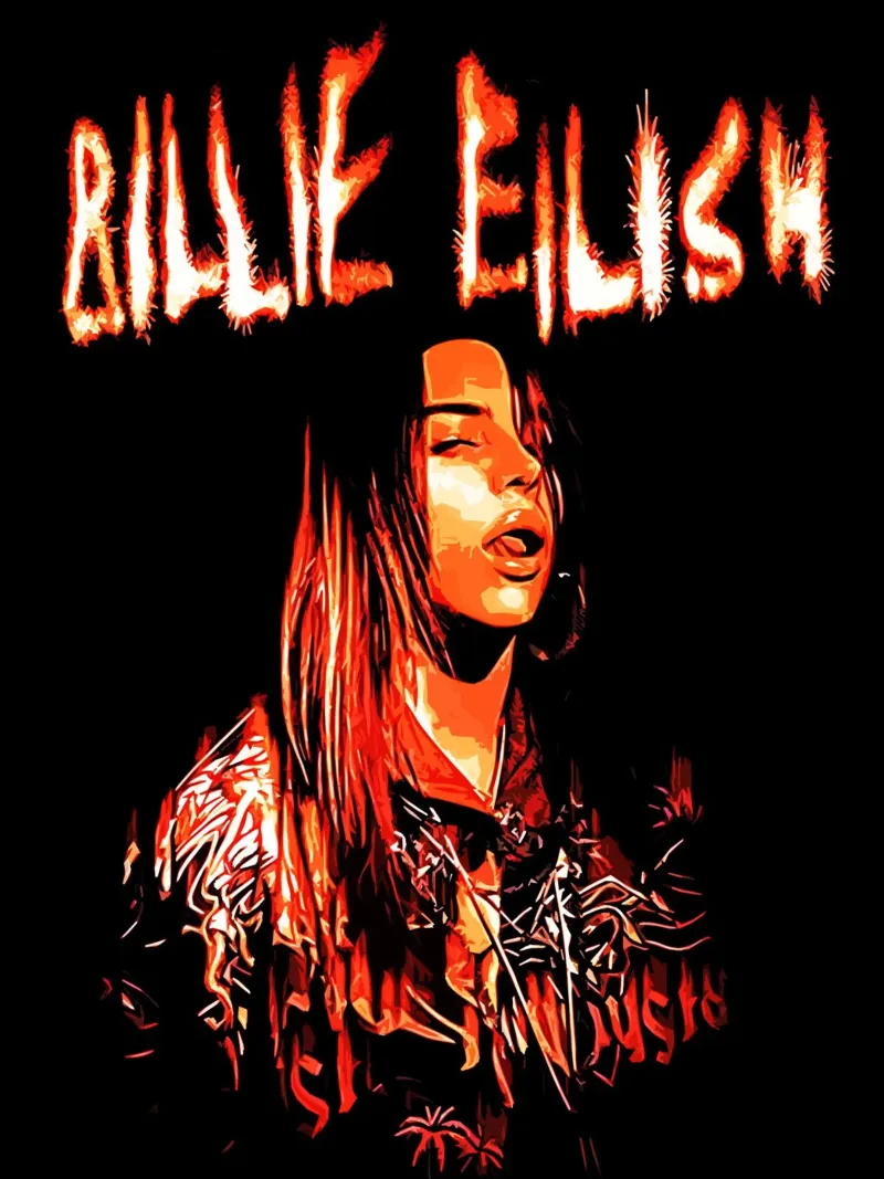 billie eilish fuoco caldo pellicola backlit da music soul