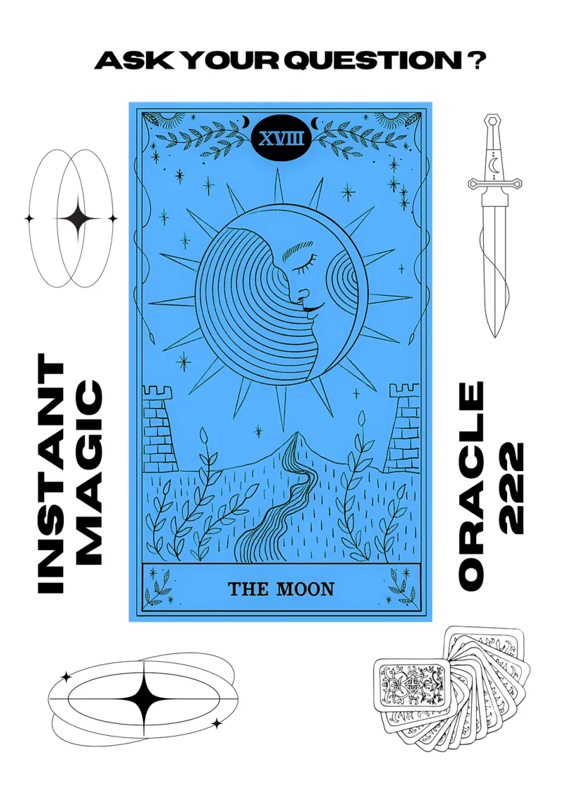 222 oracle reading with the Moon card hahnemühle by morphinaeblue