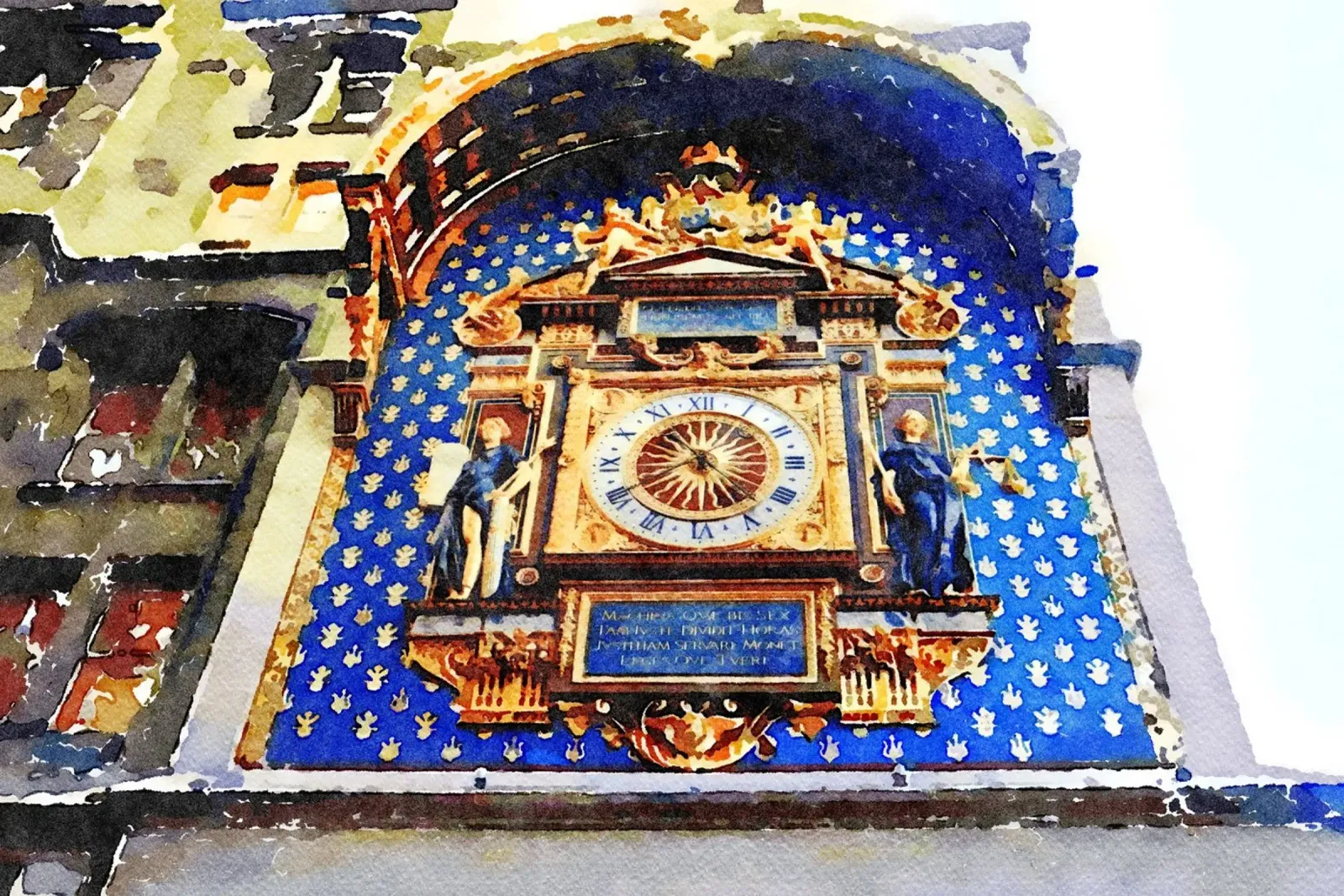 Un orologio a Parigi poster da Massimo Frascogna