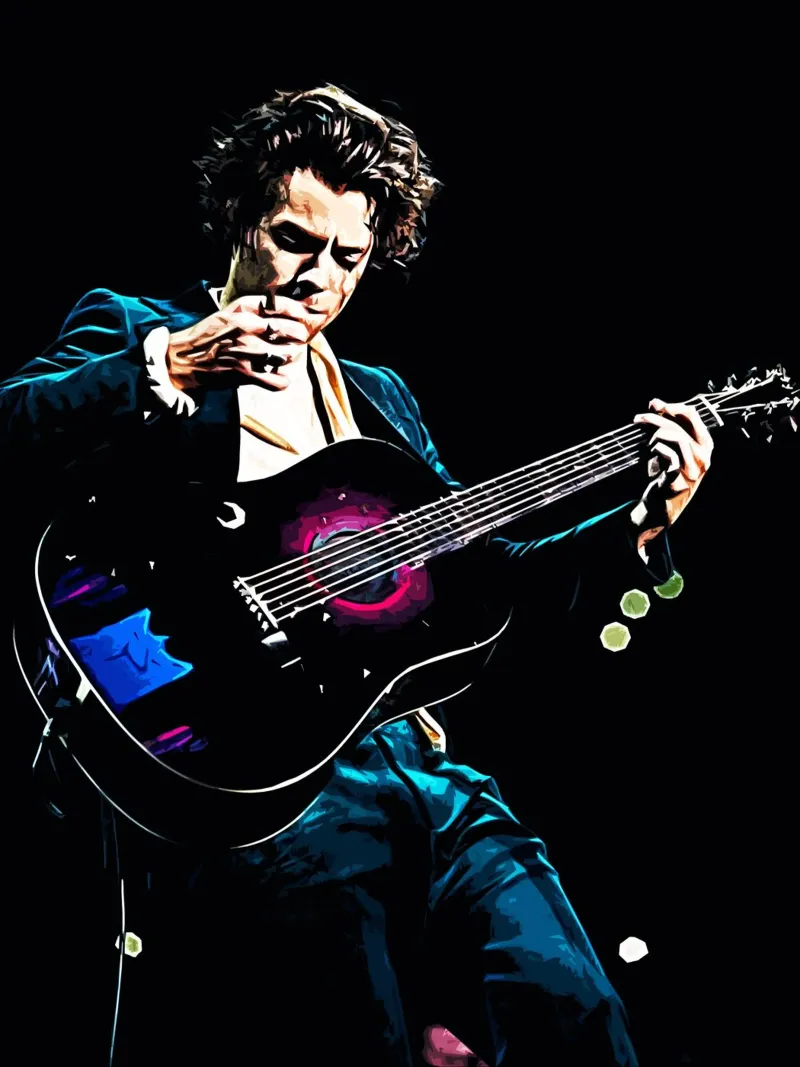 Harry Styles 16 Art pellicola backlit da music soul