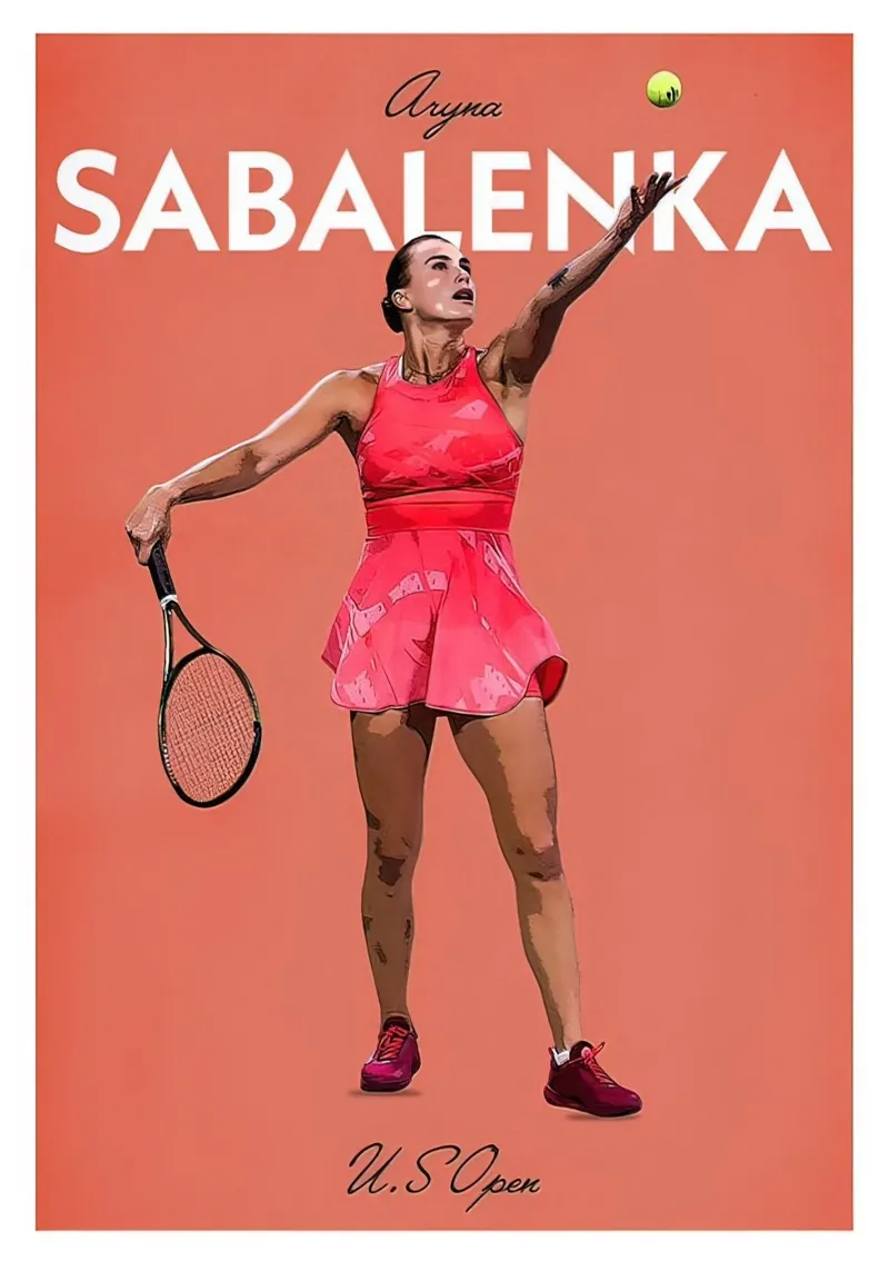 Poster delle icone di Sabalenka carta hahnemühle da aijanurmine