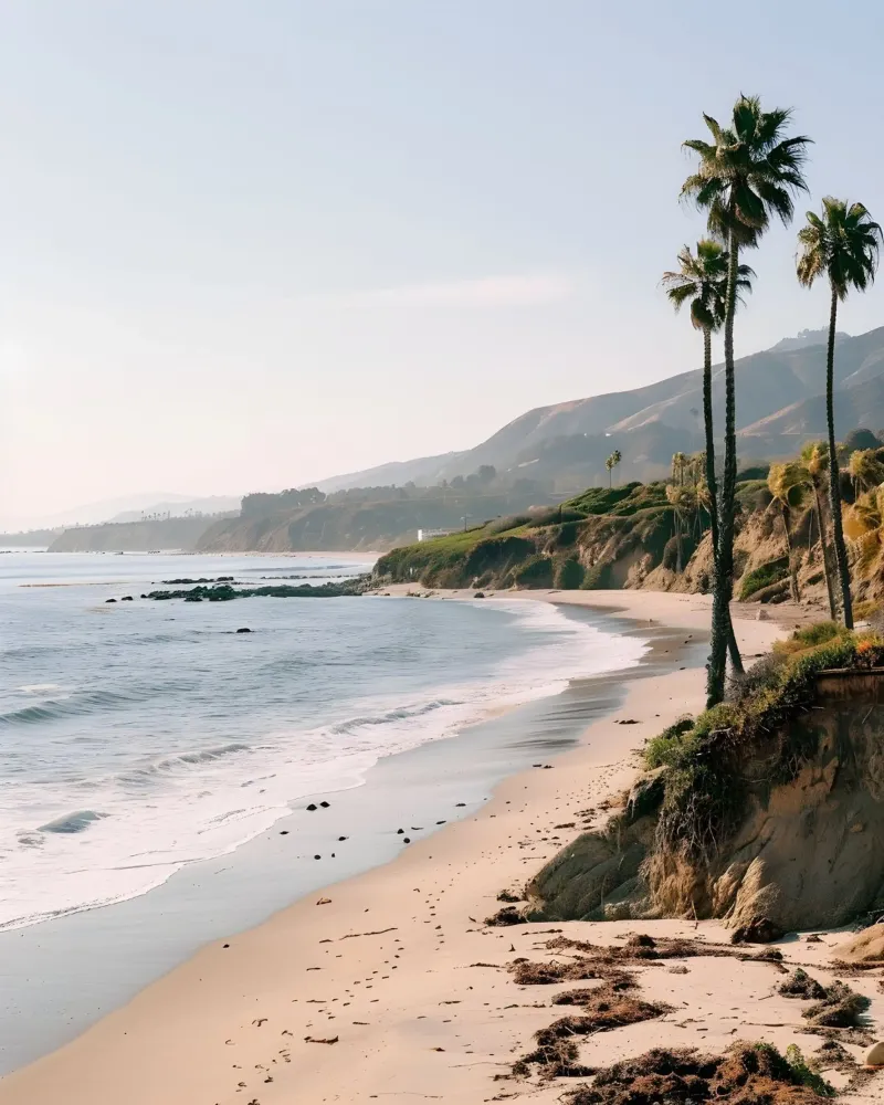 California Dreamscape poster con telaio in alluminio da Wanderlust Vibes