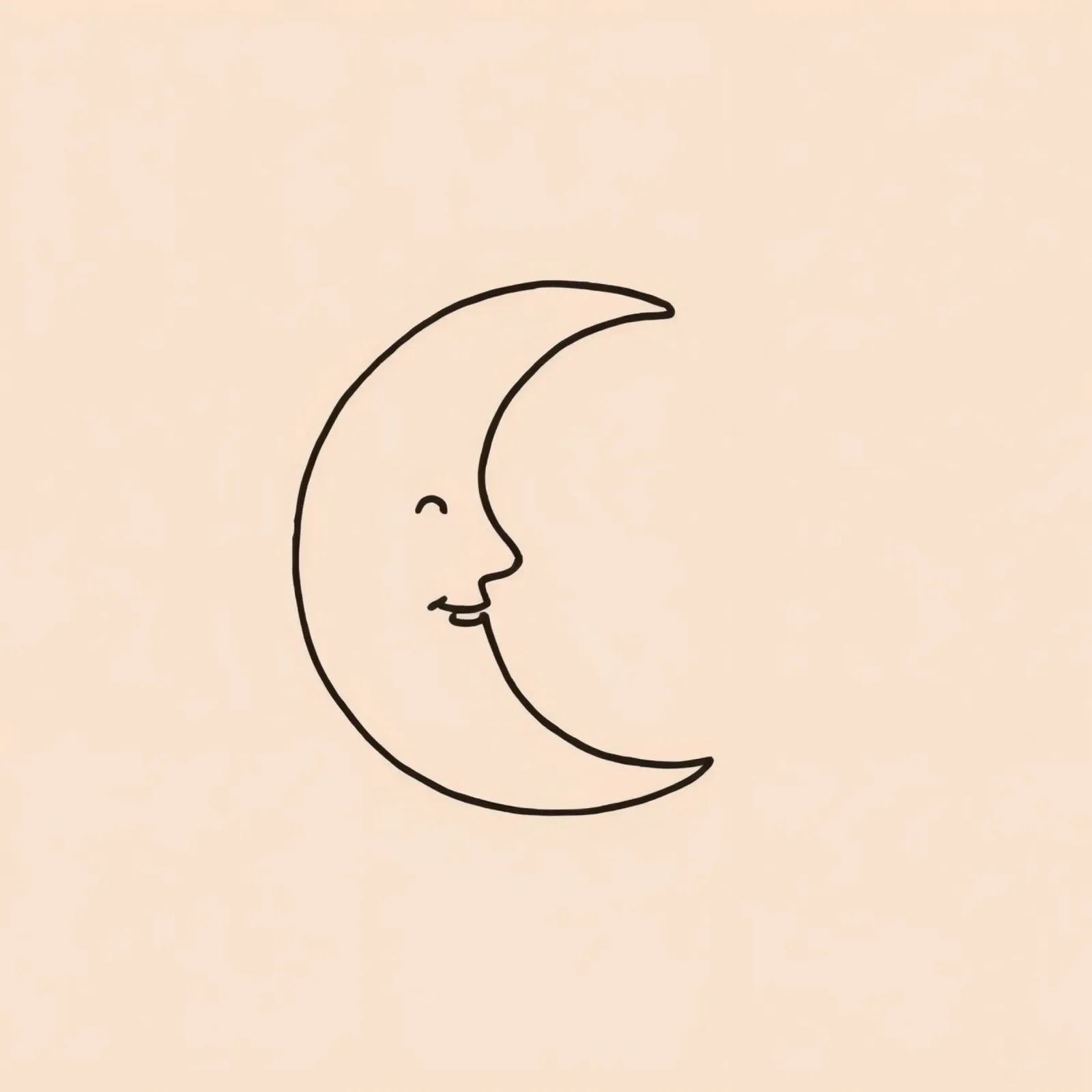 Luna crescente con un volto sorridente su uno sfondo morbido pellicola backlit da DesignDoodle