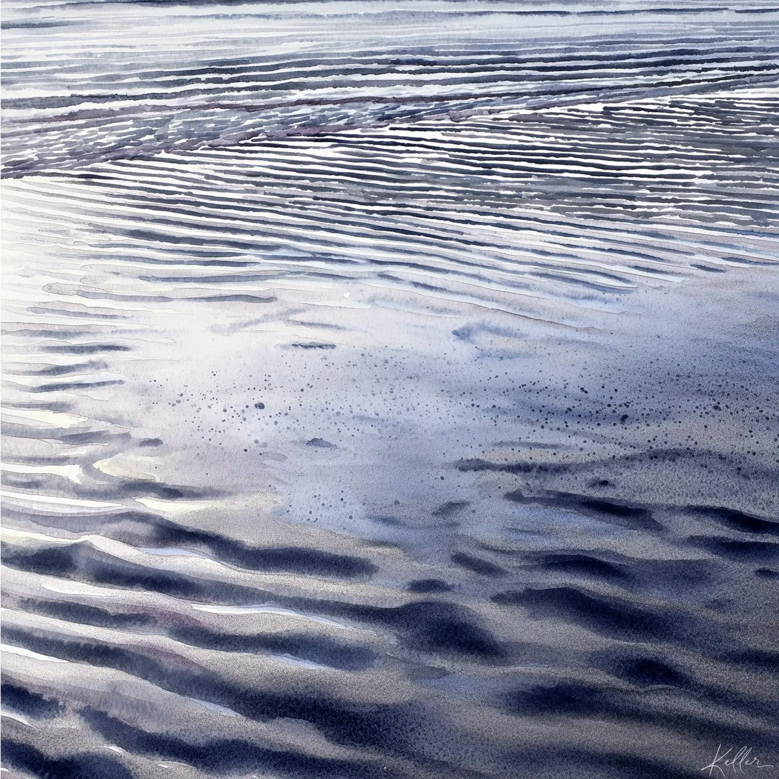 Linee lasciate dalla marea alluminio dibond da Matthias Keller Studio