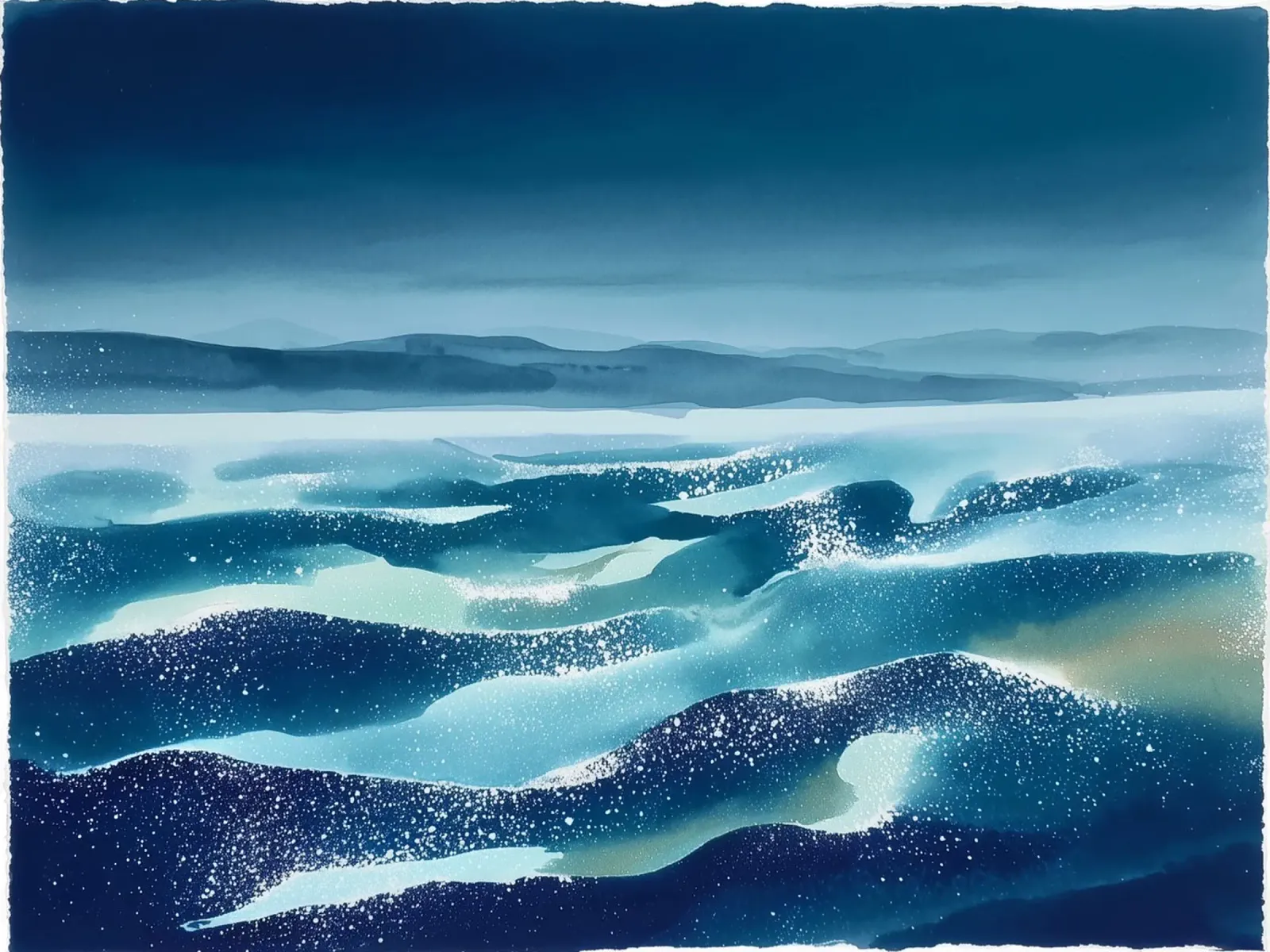 L'ascesa silenziosa del blu carta hahnemühle da Matthias Keller Studio