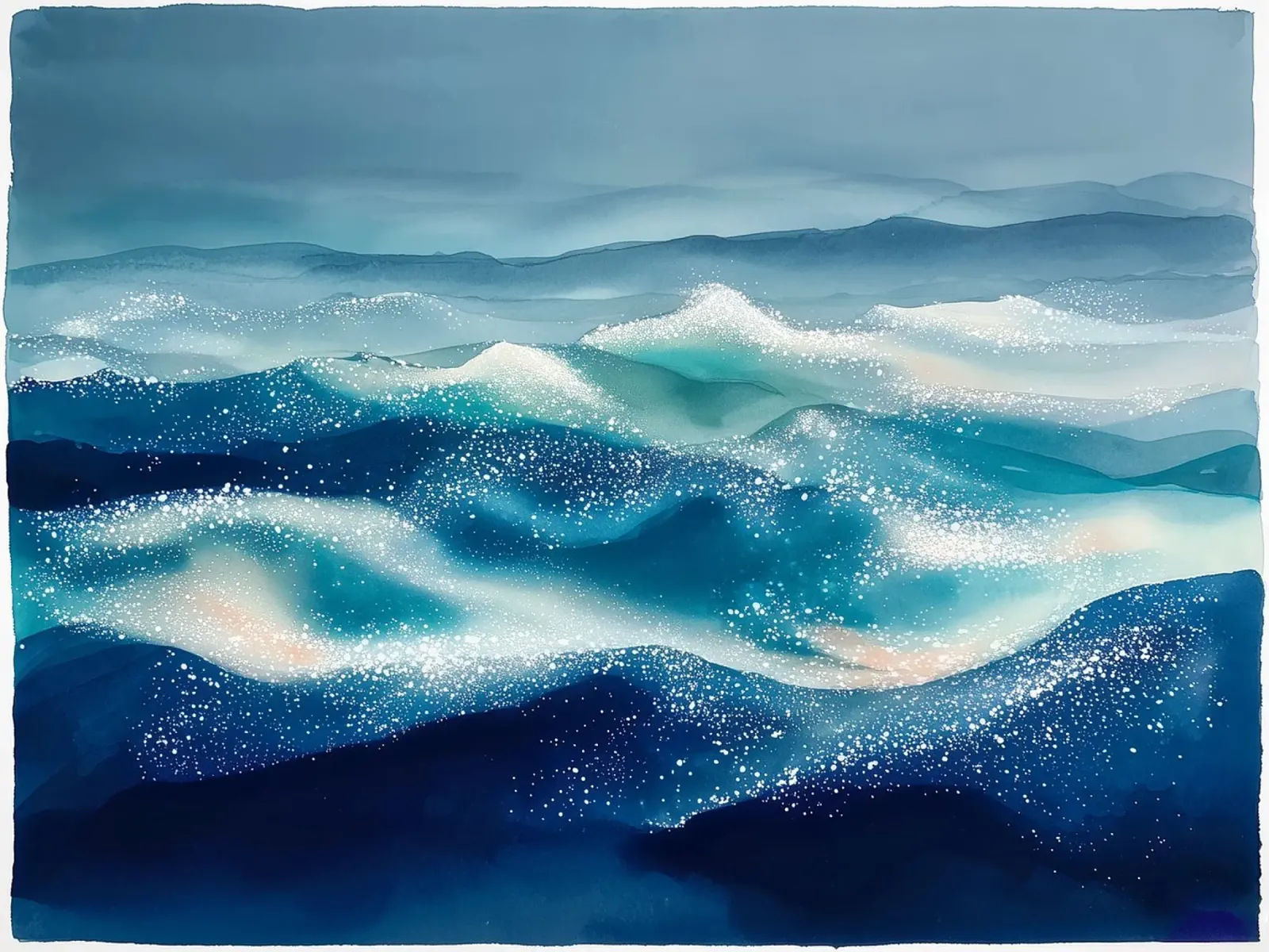 Das Meer erinnert sich an das Mondlicht Hahnemühle von Matthias Keller Studio