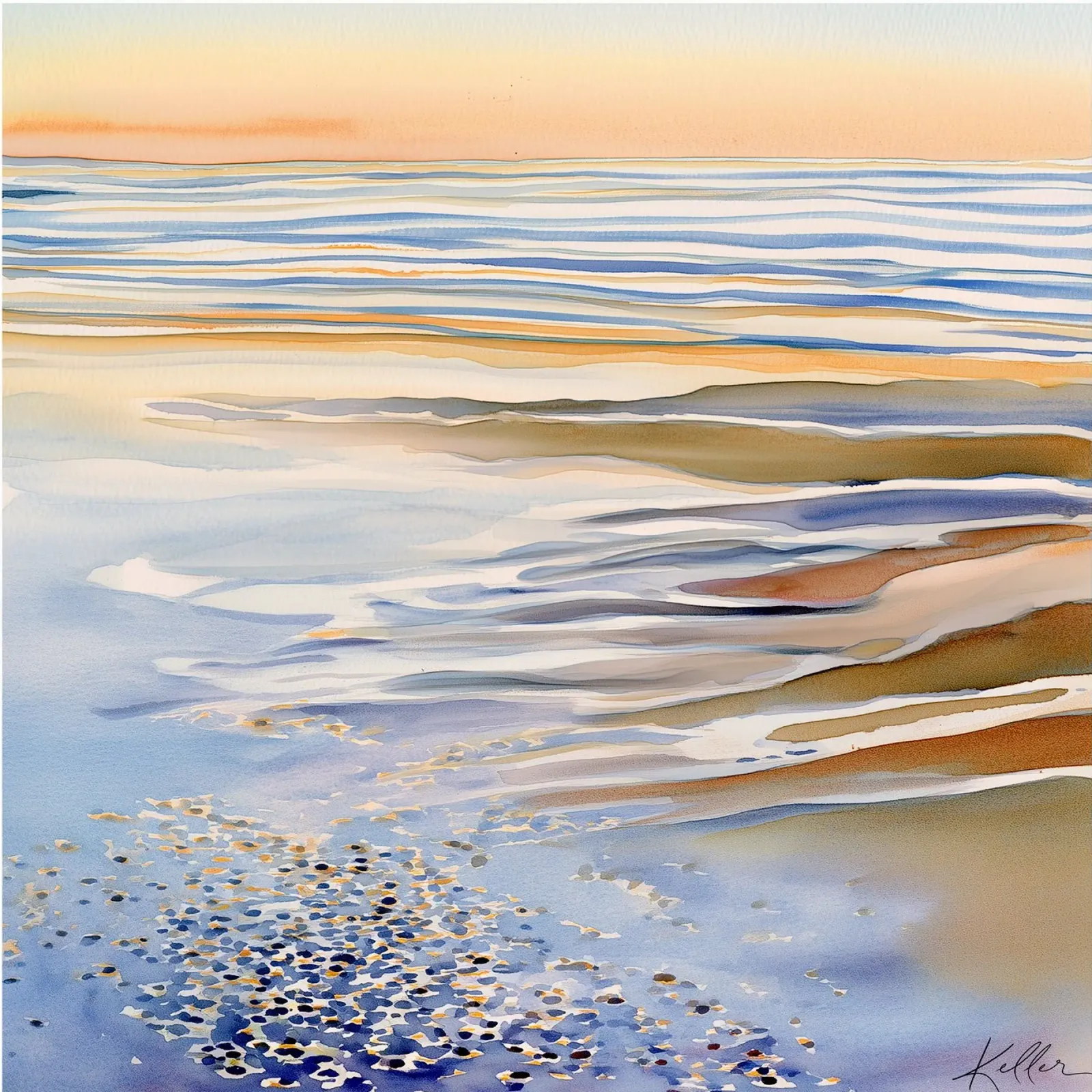 Dove l'oceano si ferma a respirare carta hahnemühle da Matthias Keller Studio