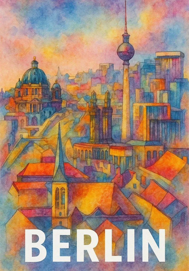 Berlino dipinge l'immaginazione poster da onestar