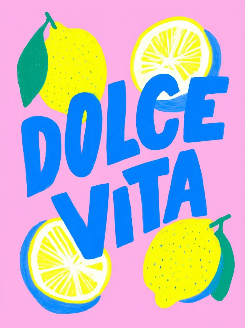 Dolce Vita, lemon joy hahnemühle by Carinaprint