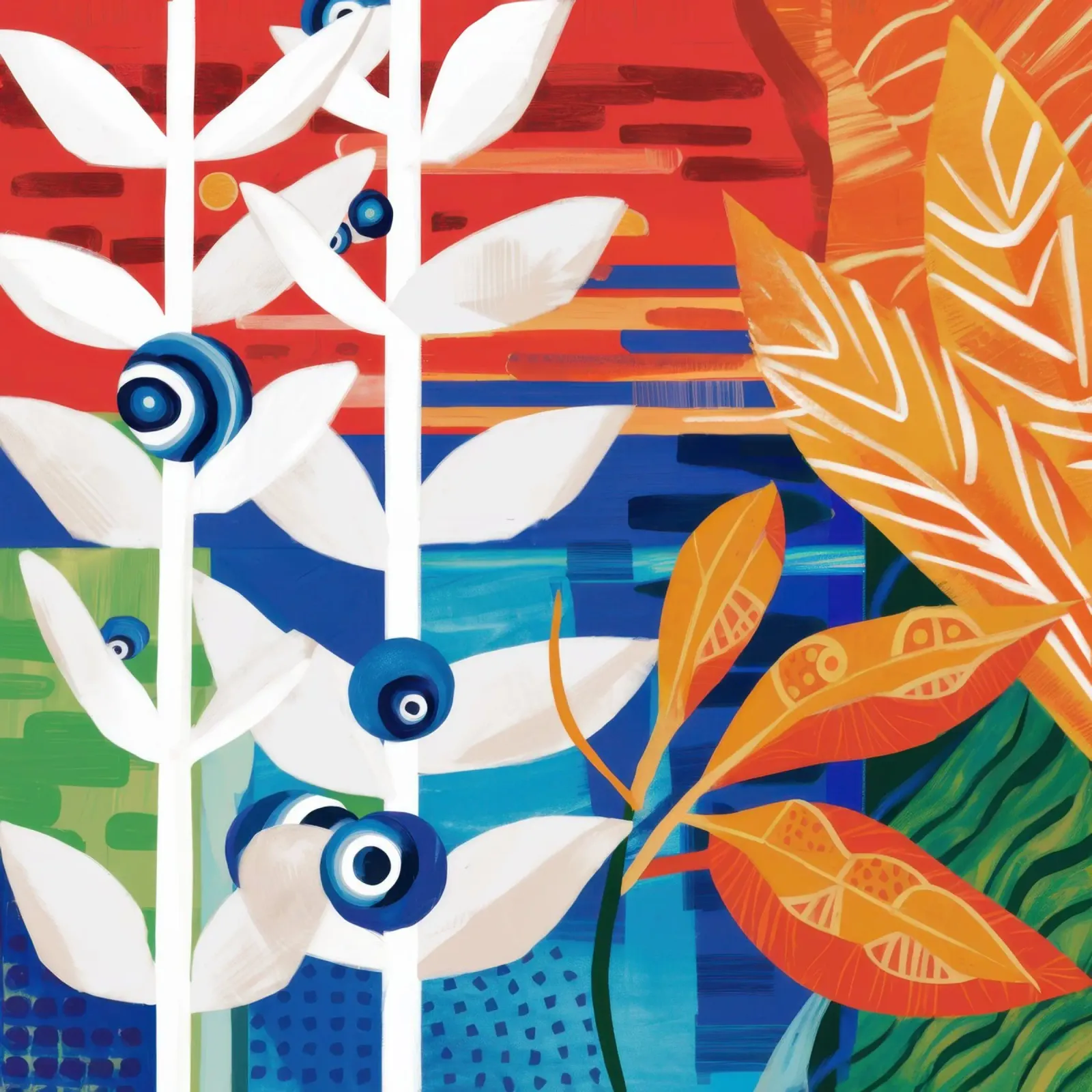 Collage botanico nitido poster da Arcane Lines