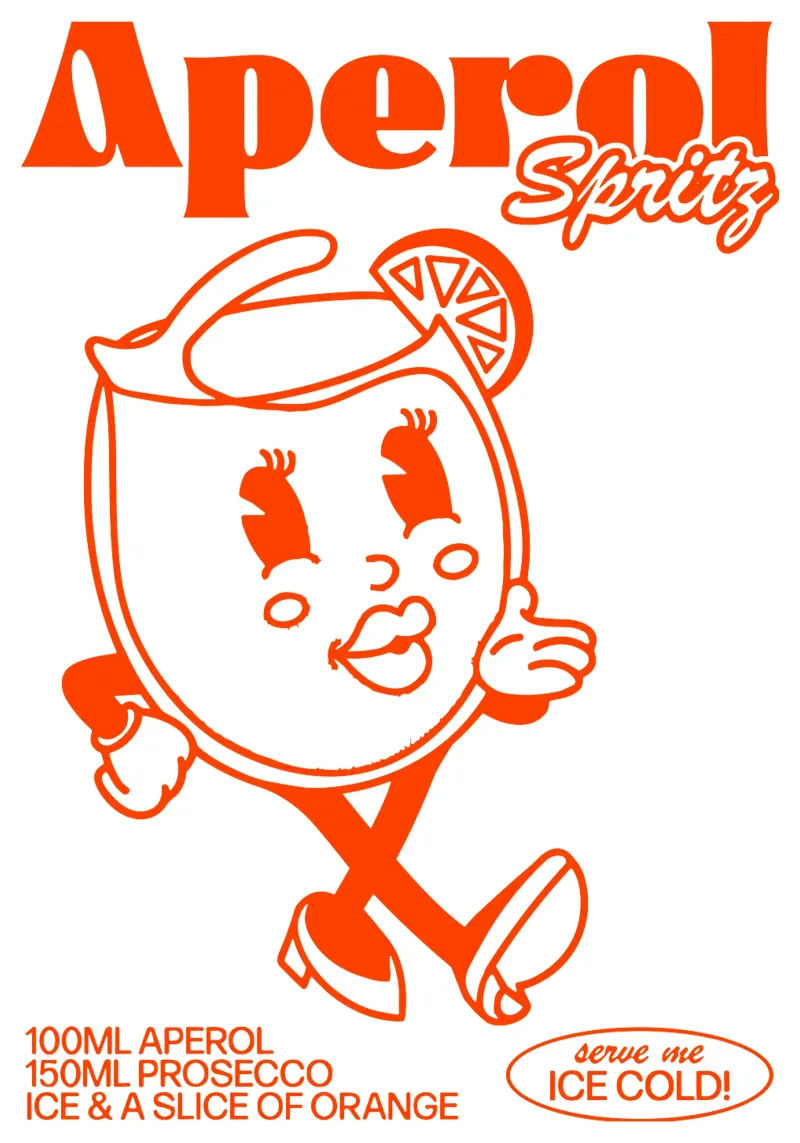 Aperol Spritz ghiacciato carta hahnemühle da Neeraprint