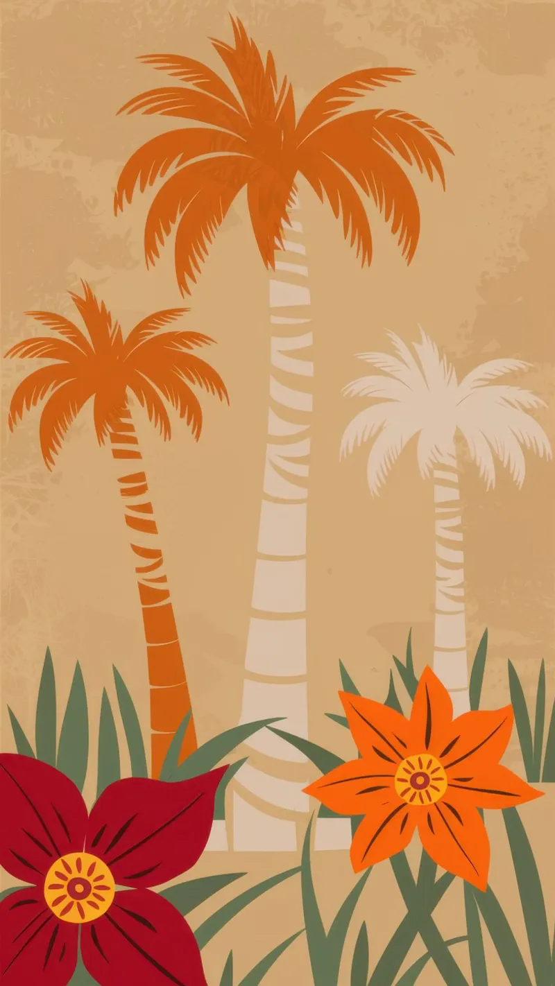 Modello di palma tropicale carta hahnemühle da Lune Dreams