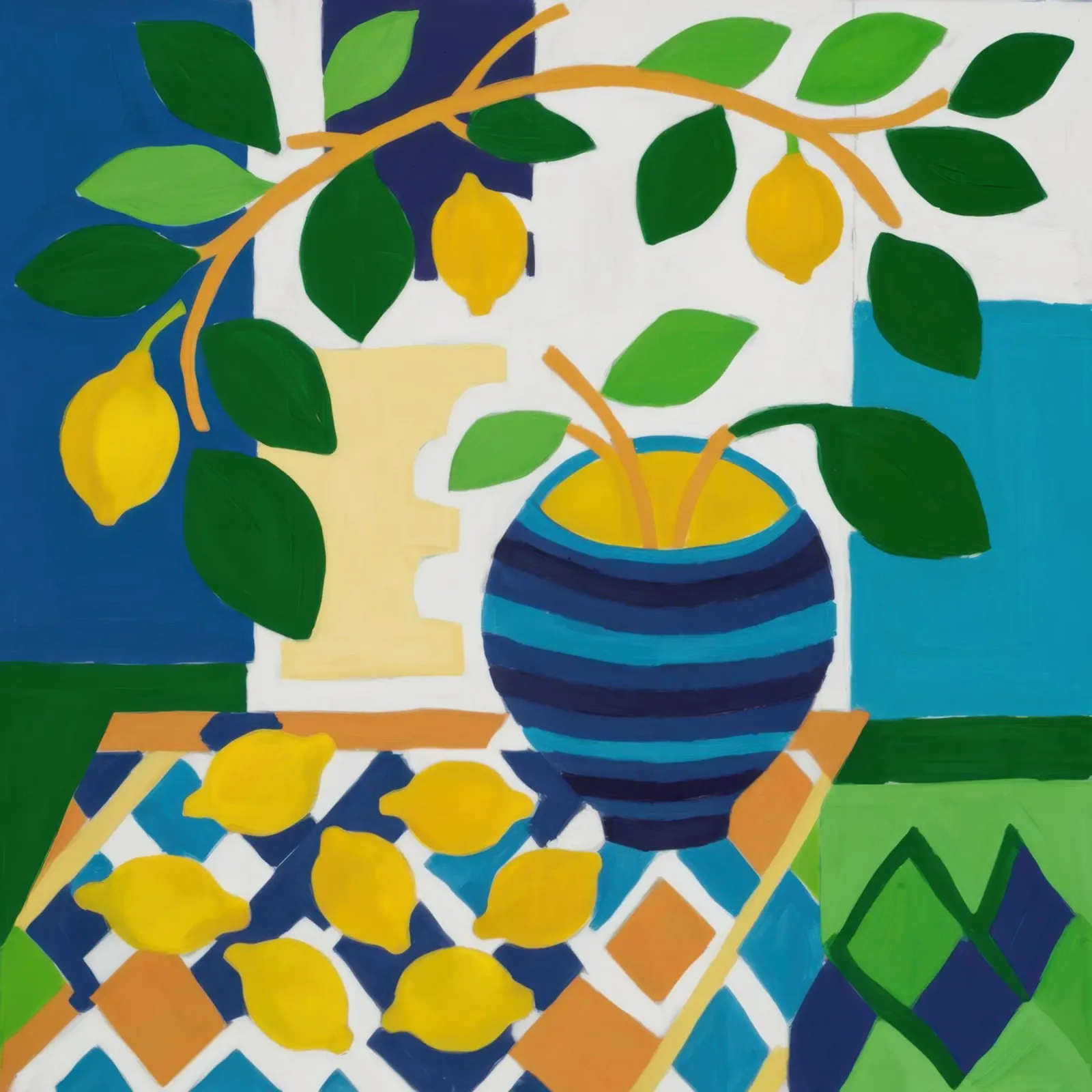 Vaso blu Lemon Tree pellicola backlit da Lune Dreams