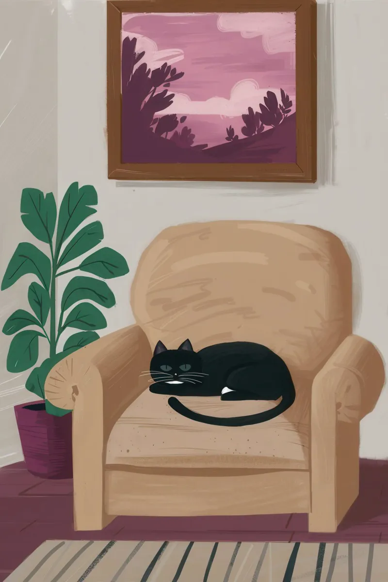 Armchair Slumber Shadow hahnemühle by Mossy Pigment