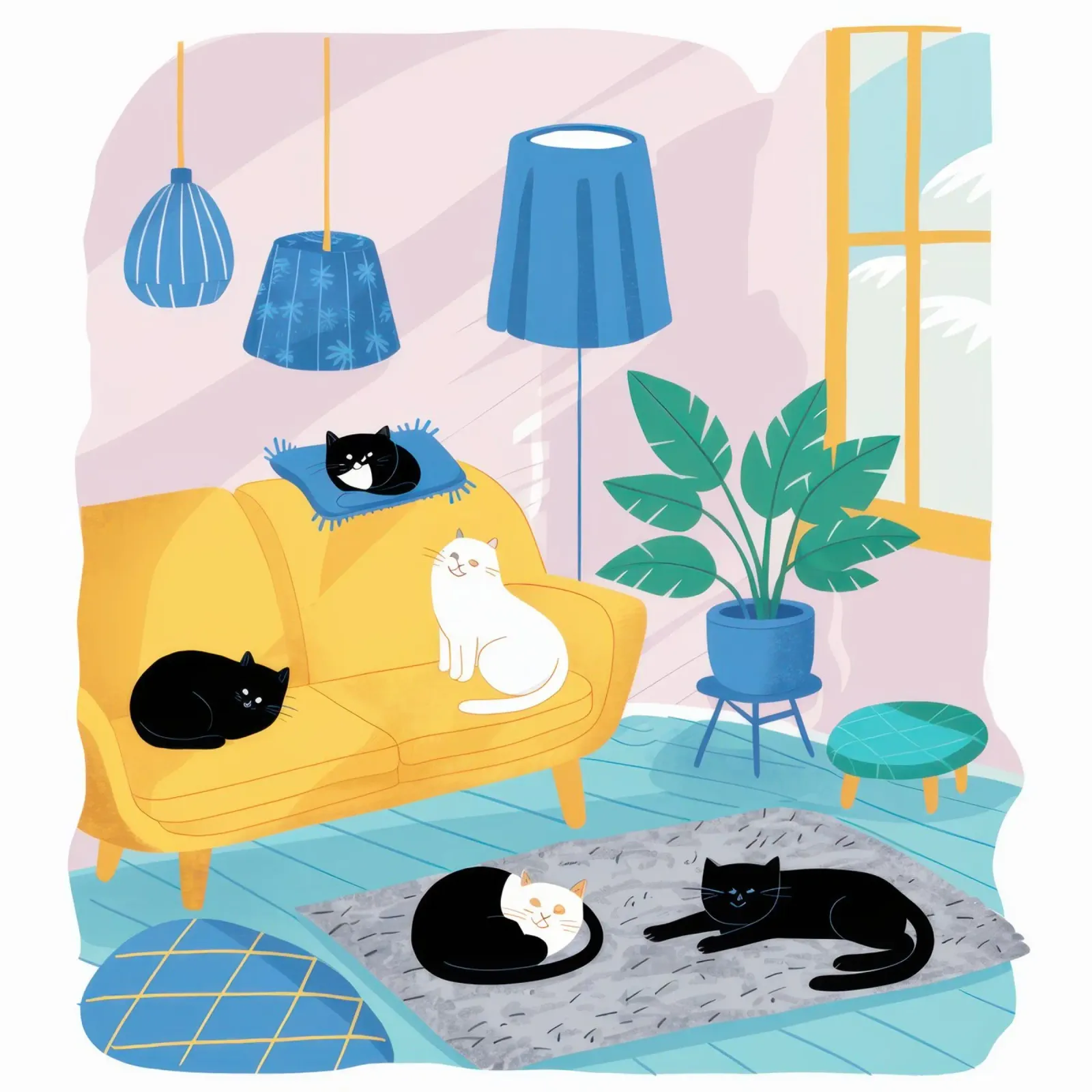 Sueño felino de mediodía metacrilato de Hollow Years
