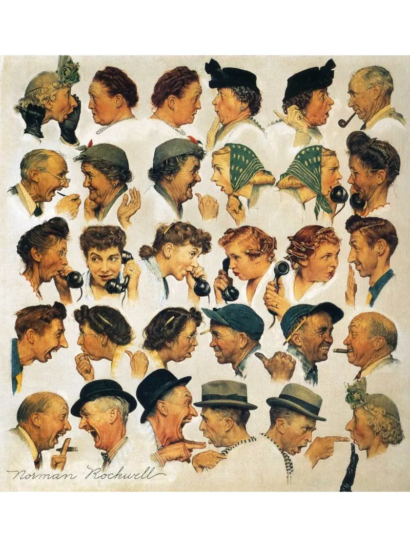 Norman Rockwell - Lambic Comiclopedia poster with plastic frame by Corene Morar