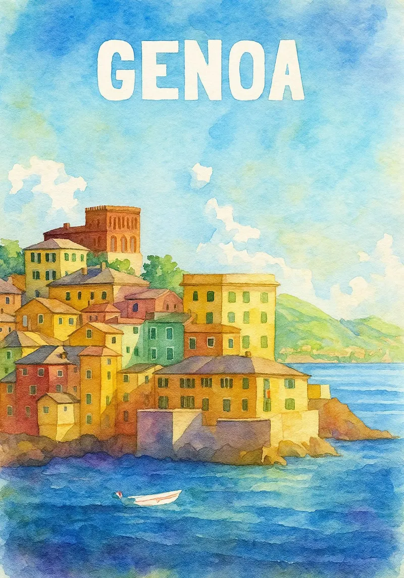 Genova dipinge l'immaginazione poster da onestar