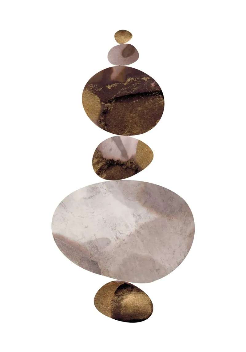 Balanced Stones - Rose Brown acrylic glass by DesignDoula Grafik