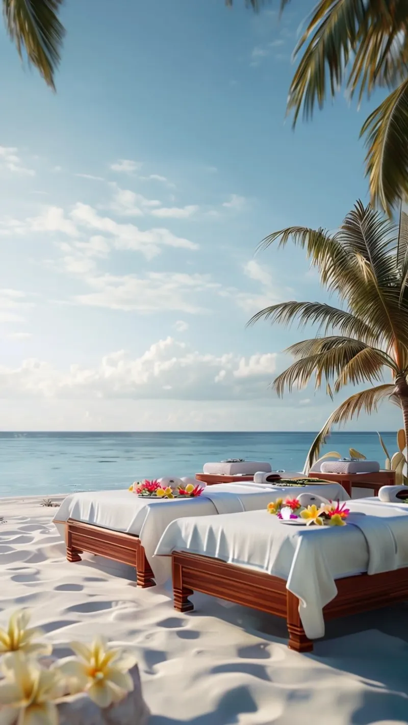 Escapada de ensueño a las Maldivas lienzo con Marco flotante de Wanderlust Vibes