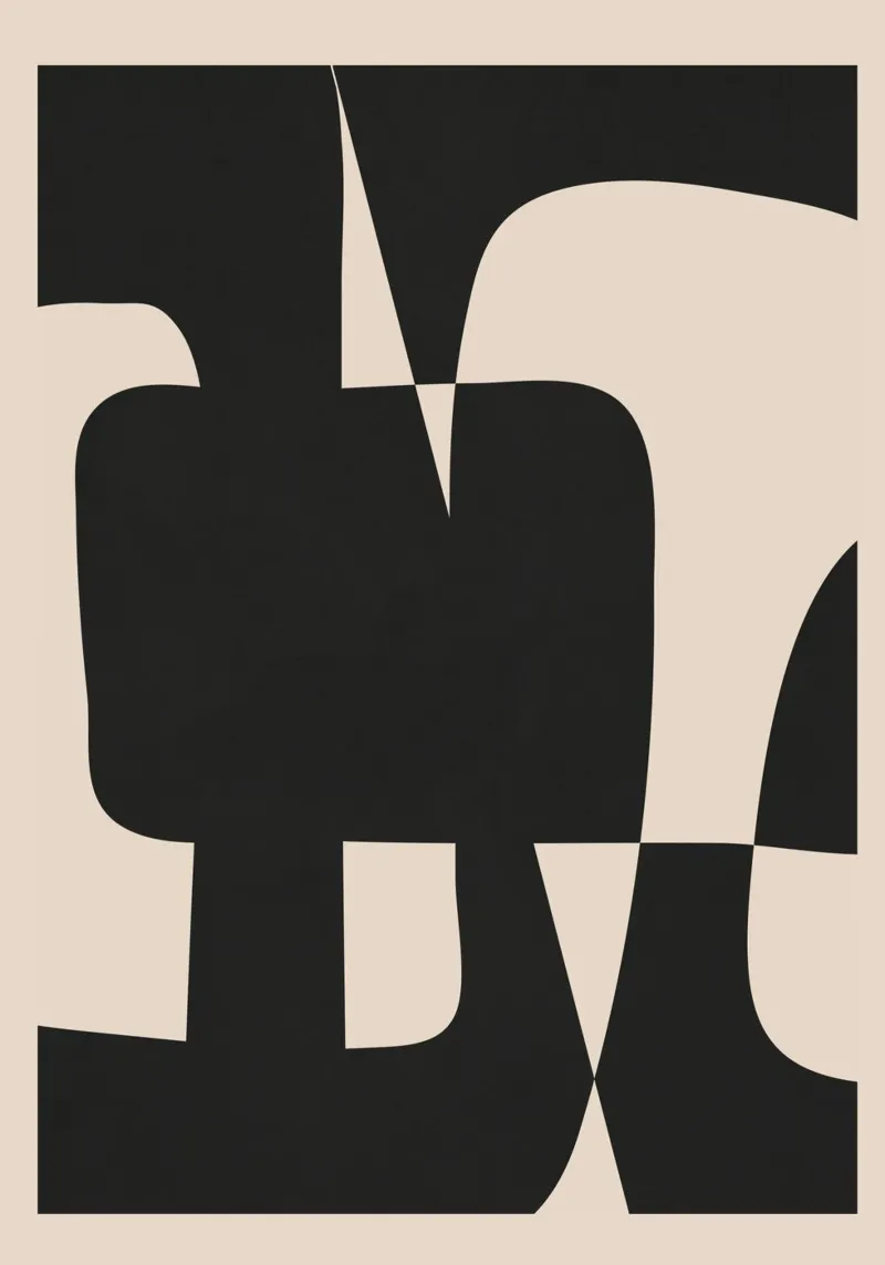 Modern Black And White Abstract Art 5 pellicola backlit da cityart