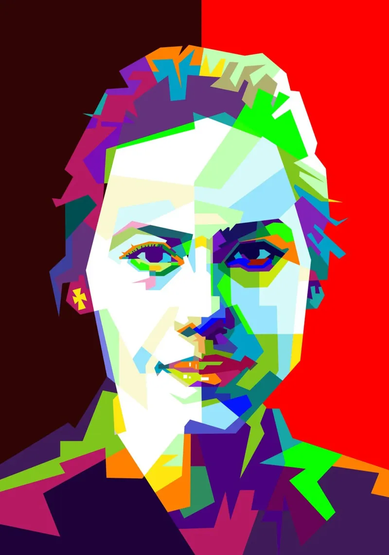 Mooie Javaanse Vrouw Kunst WPAP hahnemühle van Artkreator