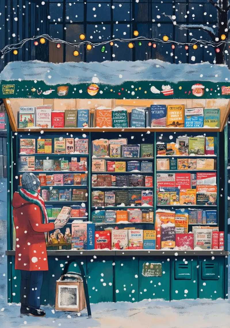 Chinatown innevata - Arte di strada per il Capodanno lunare poster con telaio in alluminio da ClubArt