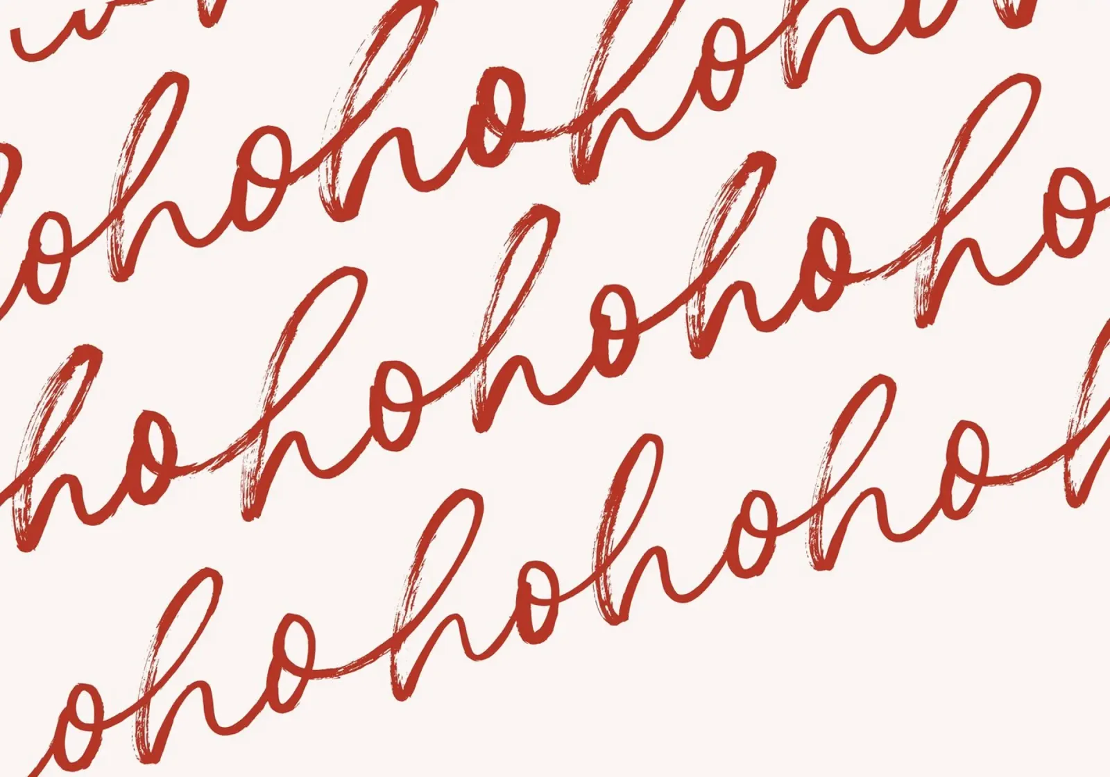 Hohoho Christmas Script - Festive Red Pattern Art Print plexiglas de ClubArt