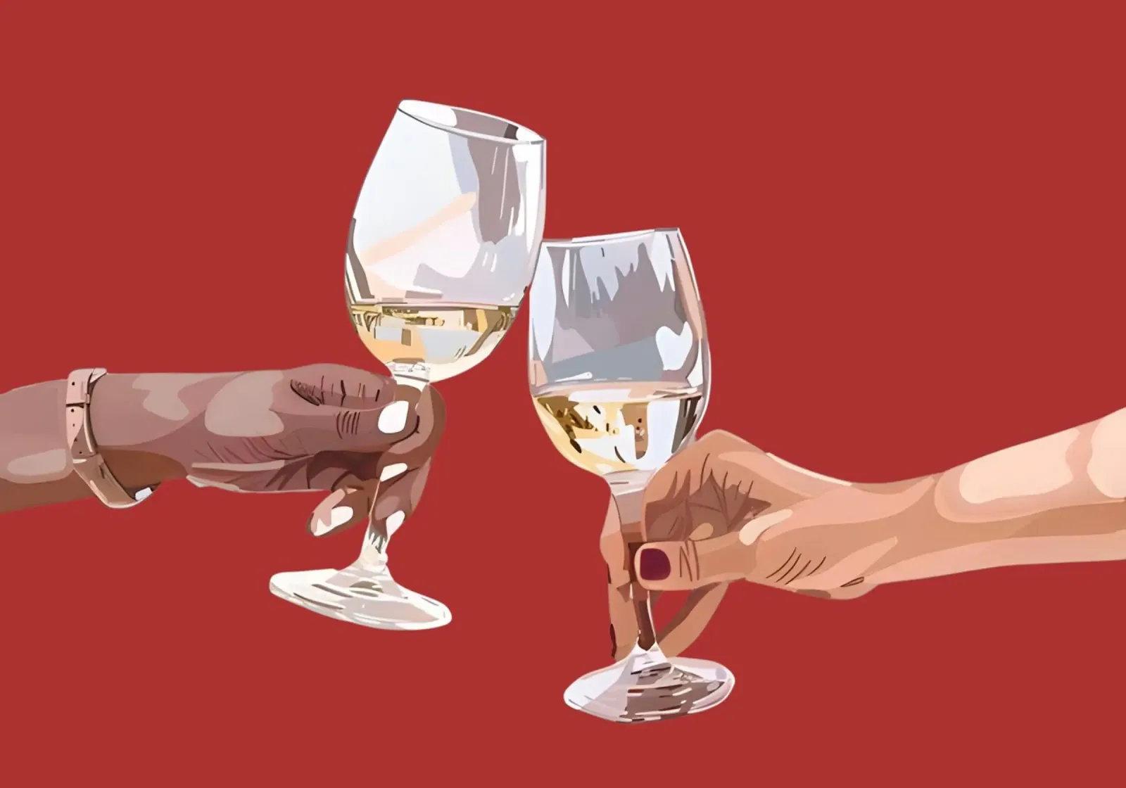 Wine Glass Toast - Celebration Cheers Art Print canvas by ClubArt