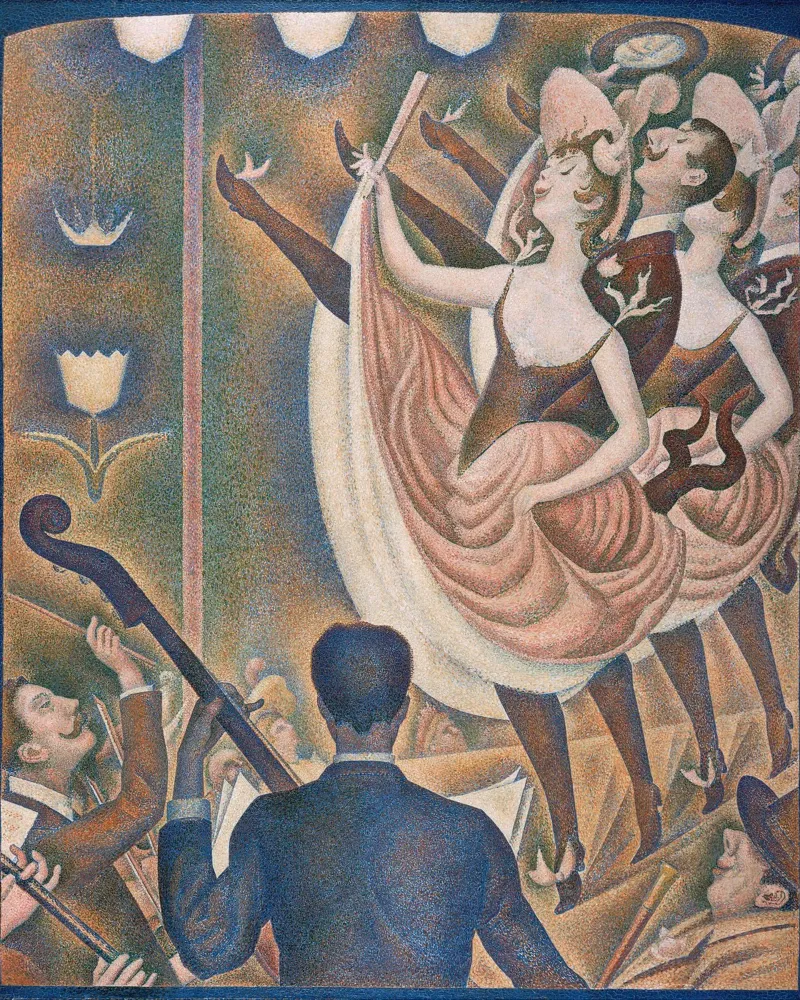 Seurat's Le Chahut - Dynamic Pointillist Cabaret Art hahnemühle by NorwesClub