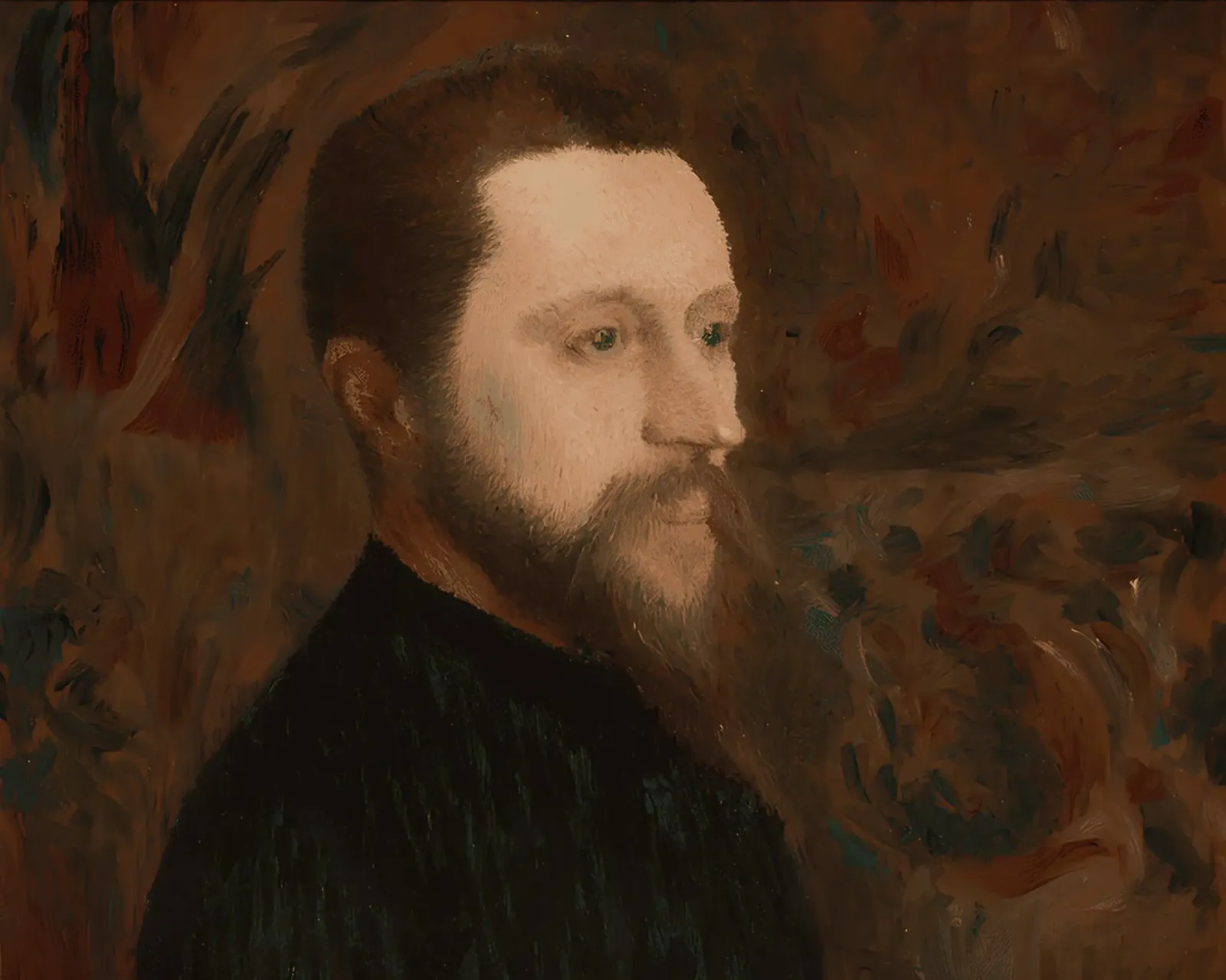 Portrait of Georges Seurat - Post-Impressionist Master poster with wooden frame by NorwesClub