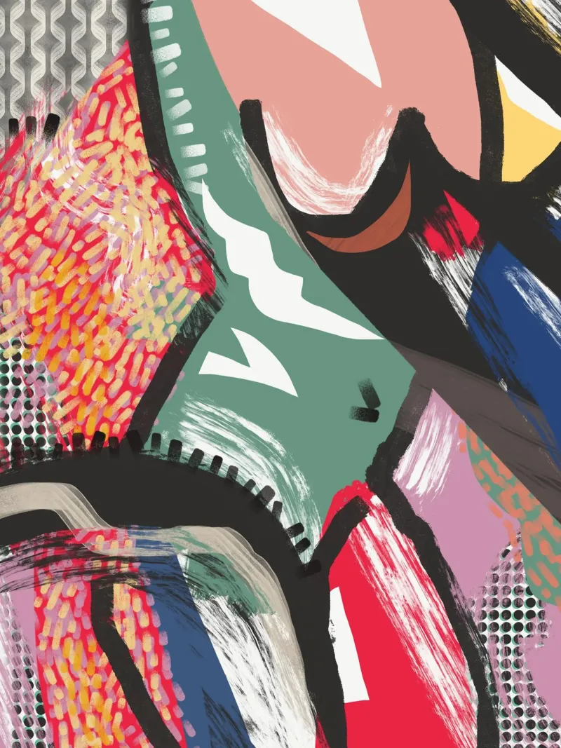 Abstraction 04 canvas by Little Dean