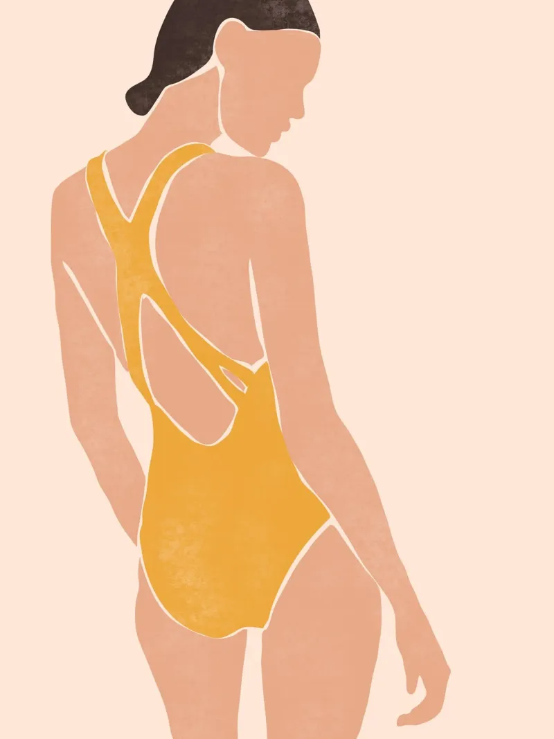Silhouette estiva poster con telaio in alluminio da LeaDArt