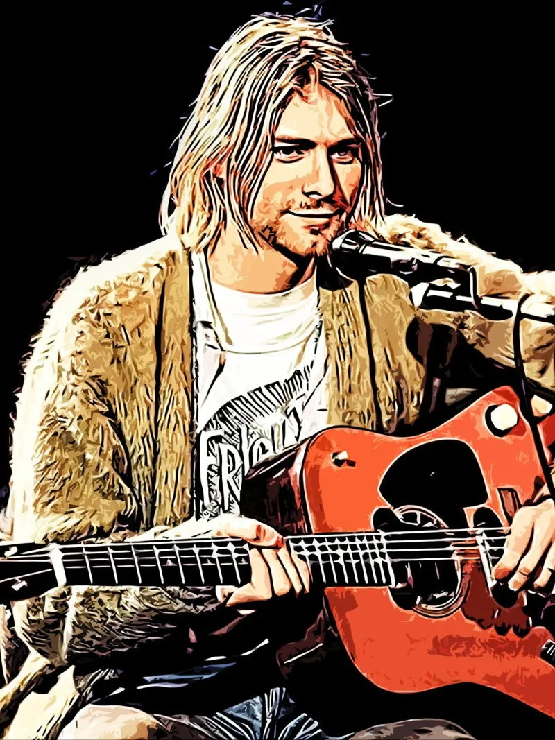Nirvana kurt cobain 2 Arte pellicola backlit da music soul