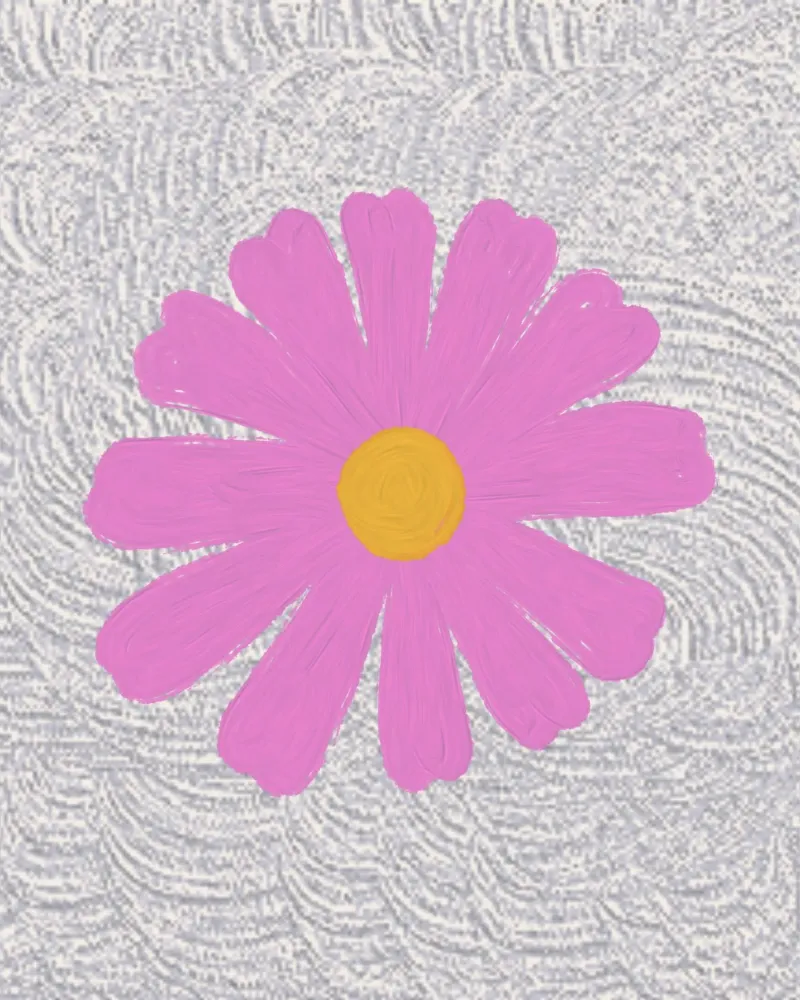 pink flower daisy hahnemühle van Creaton